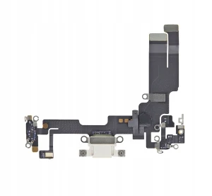DOCK ZŁĄCZE Port Taśma Flex Mikrofon do Apple iPhone 14 Silver Starlight