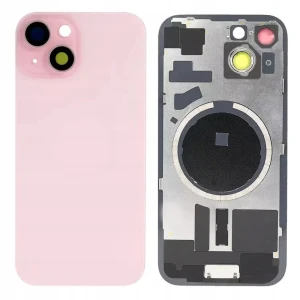TYLNY Panel Szkło Ramka do Apple iPhone 15 Pink Różowy + Magnesy MagSafe
