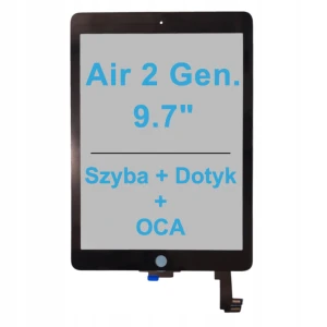 DOTYK + OCA Digitizer Szybka z dotykiem dla Apple iPad Air 2 9,7 Black