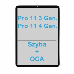 SZYBA + OCA do wyświetlacza LCD Do Apple iPad Pro 11" 3 4 gen Szybka Black