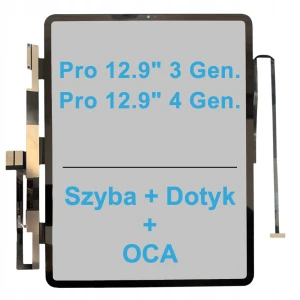 DOTYK + OCA Digitizer Szyba Z Dotykiem Dla Apple iPad Pro 12.9 3 / 4 gen